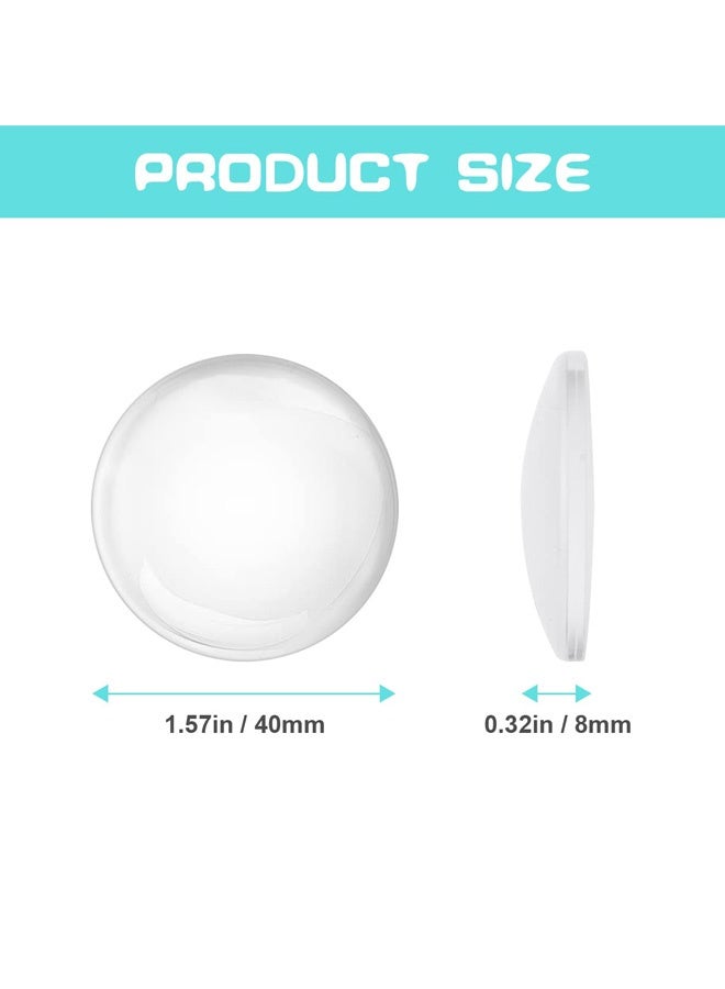 6 Pcs Door Stopper, Wall Door Handle Stopper, Silicone Transparent Round Wall Protector, Self Adhesive Door Stops Door Handle Bumper Pads for Wall, Fridge, Cabinets - Image 2